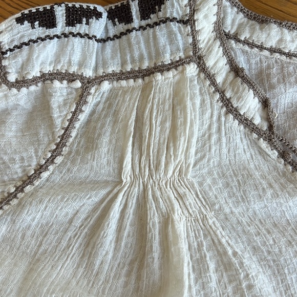 Sundance smocked peasant Boho shirt size L - Picture 11 of 14